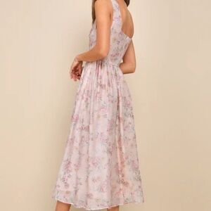 Lulu's Blush Floral Maxi Dress